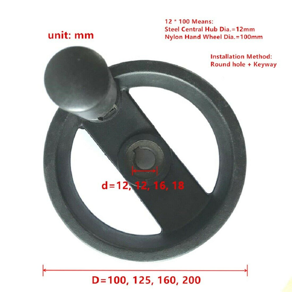 Nylon Double Spoke Hand Wheel with Retractable Revolving Handle for Machine Tool