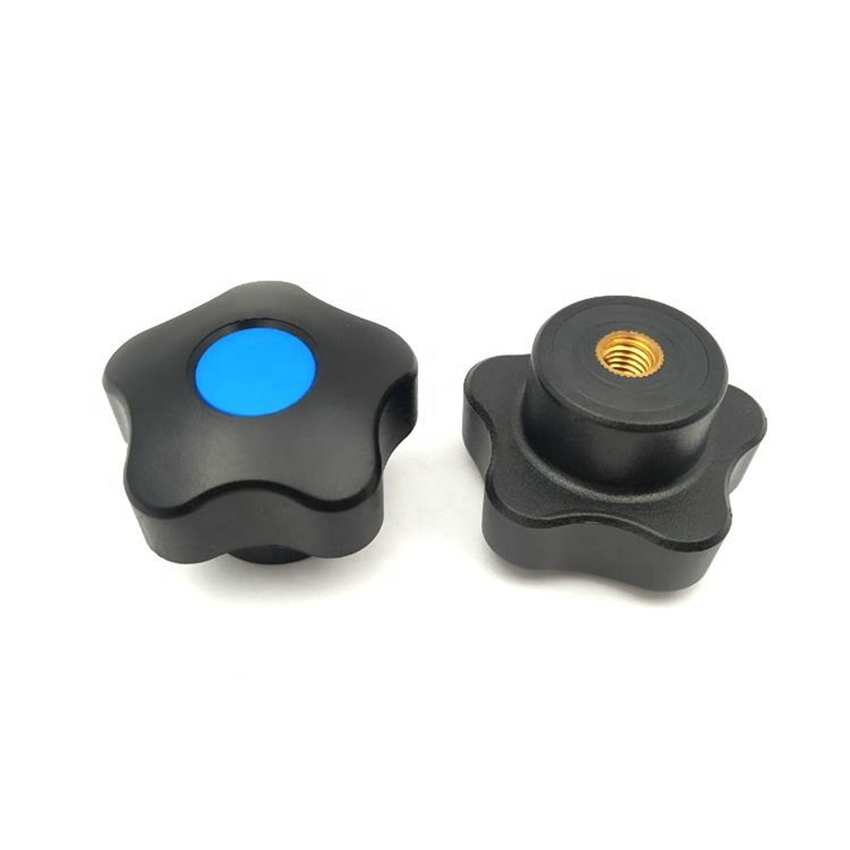 Five Star Knob 5 Lobe Plastic Handle with M6 M8 M10 M16 Female Thread Brass Insert