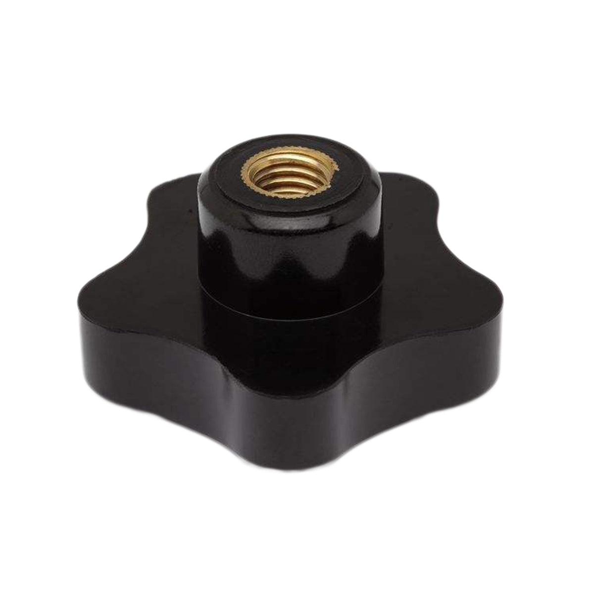 Five Star 5-Lobe Bakelite Knob with M5 M6 M8 M10 M12 Female Thread Brass Insert