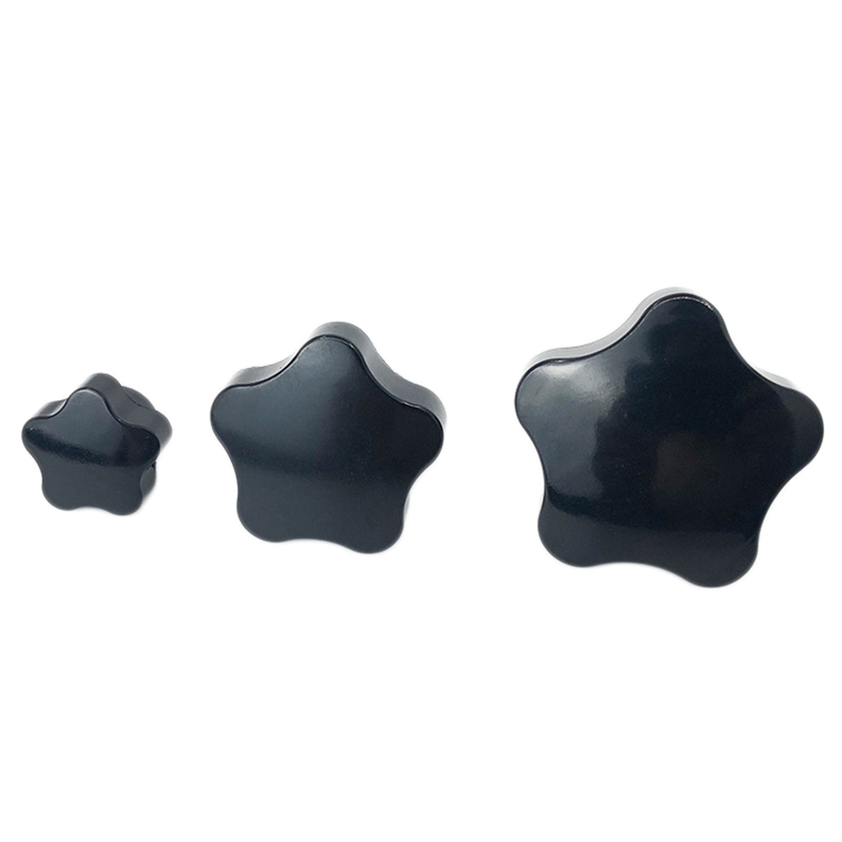 Five Star 5-Lobe Bakelite Knob with M5 M6 M8 M10 M12 Female Thread Brass Insert