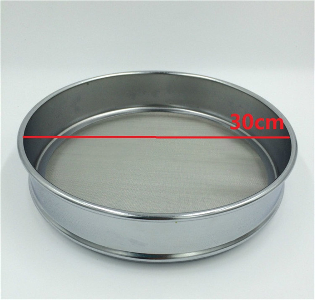 Diameter 30cm Chrome Plated Frame Integrated Lab Test Sieve 304 Stainless Steel Wire Mesh Filter Strainer Various Mesh Count